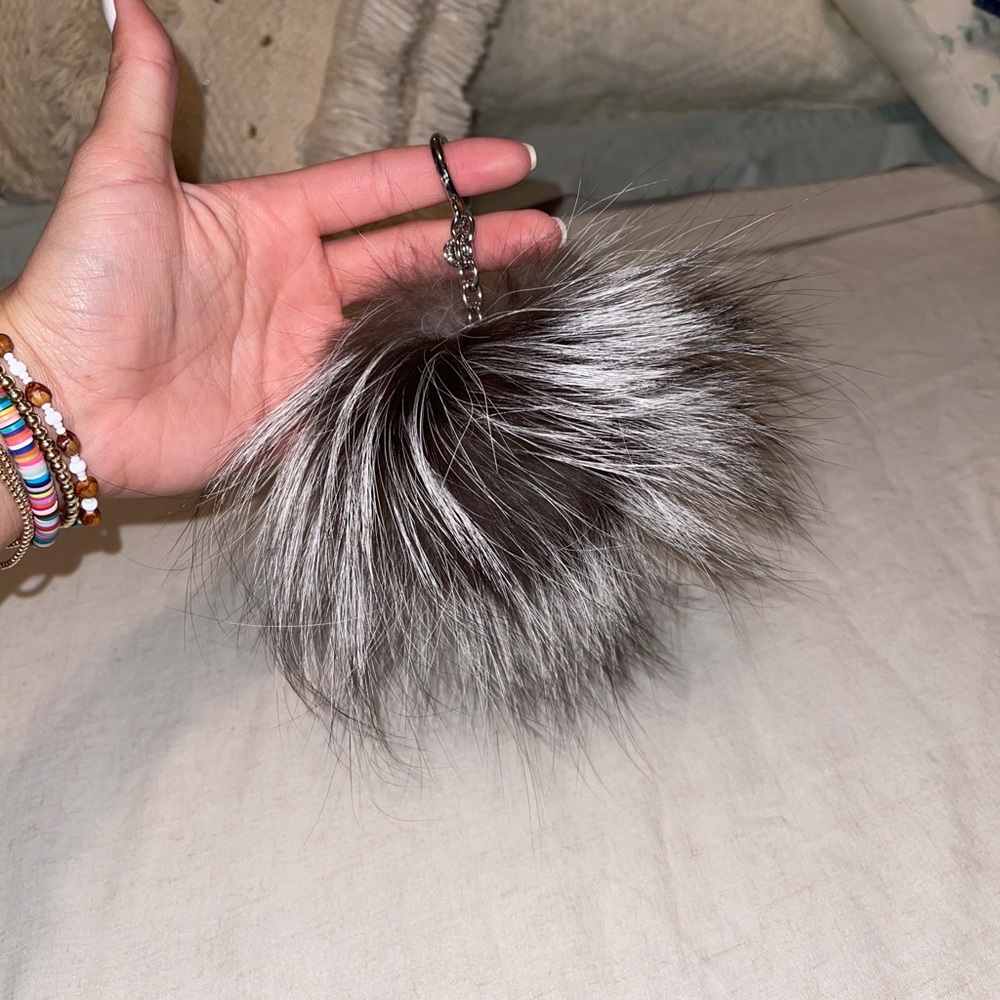 Michael Kors pompom keychain